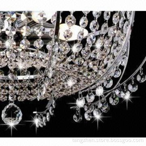 European simple round crystal ceiling light with 110 to 220V voltage